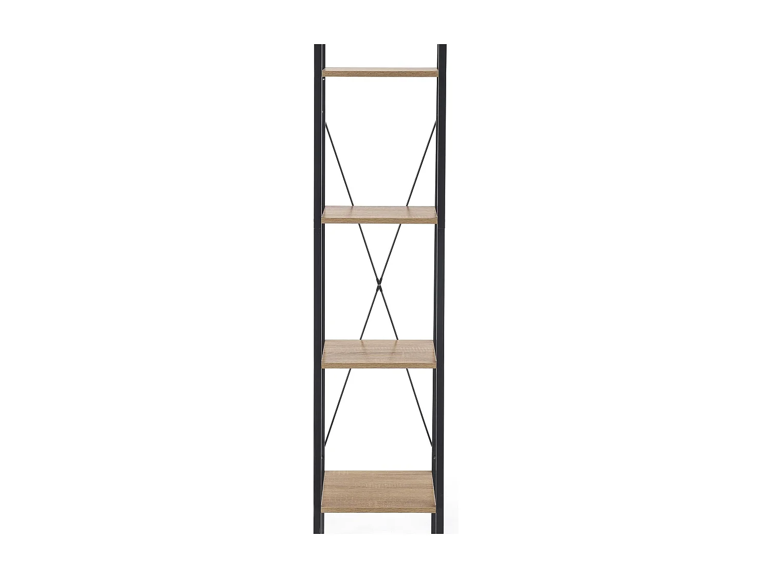 Etagère - échelle design 34 x 148 cm style chêne et acier noir Loggia