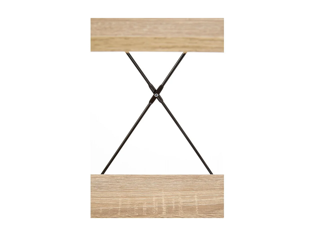 Etagère - échelle design 34 x 148 cm style chêne et acier noir Loggia