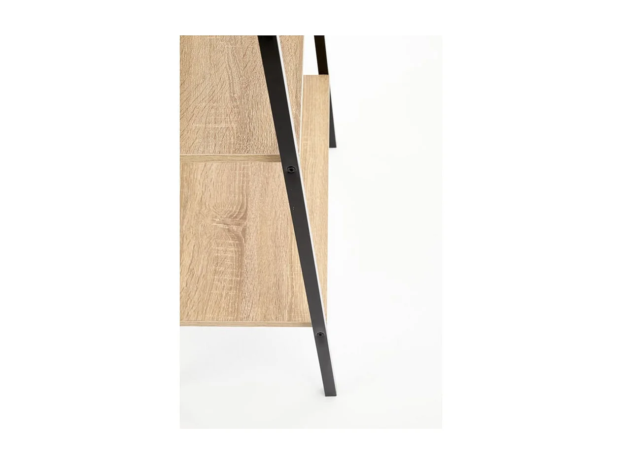 Etagère - échelle design 34 x 148 cm style chêne et acier noir Loggia