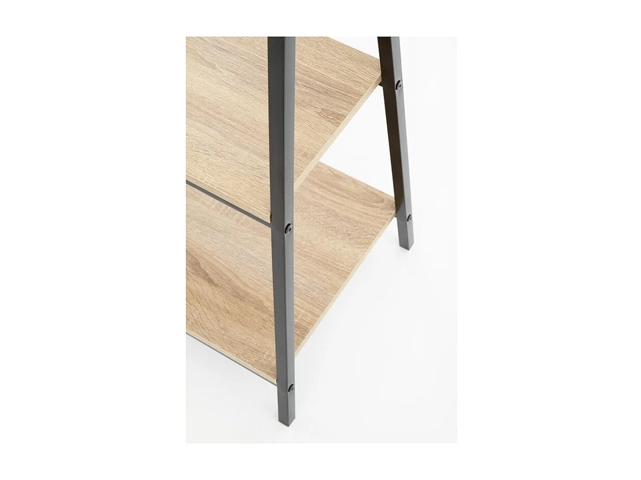 Etagère - échelle design 34 x 148 cm style chêne et acier noir Loggia