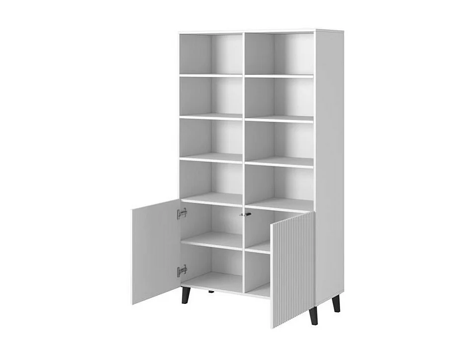 Armadio di design Gustave bianco opaco 100 x 176 cm - 2 ante supplementari