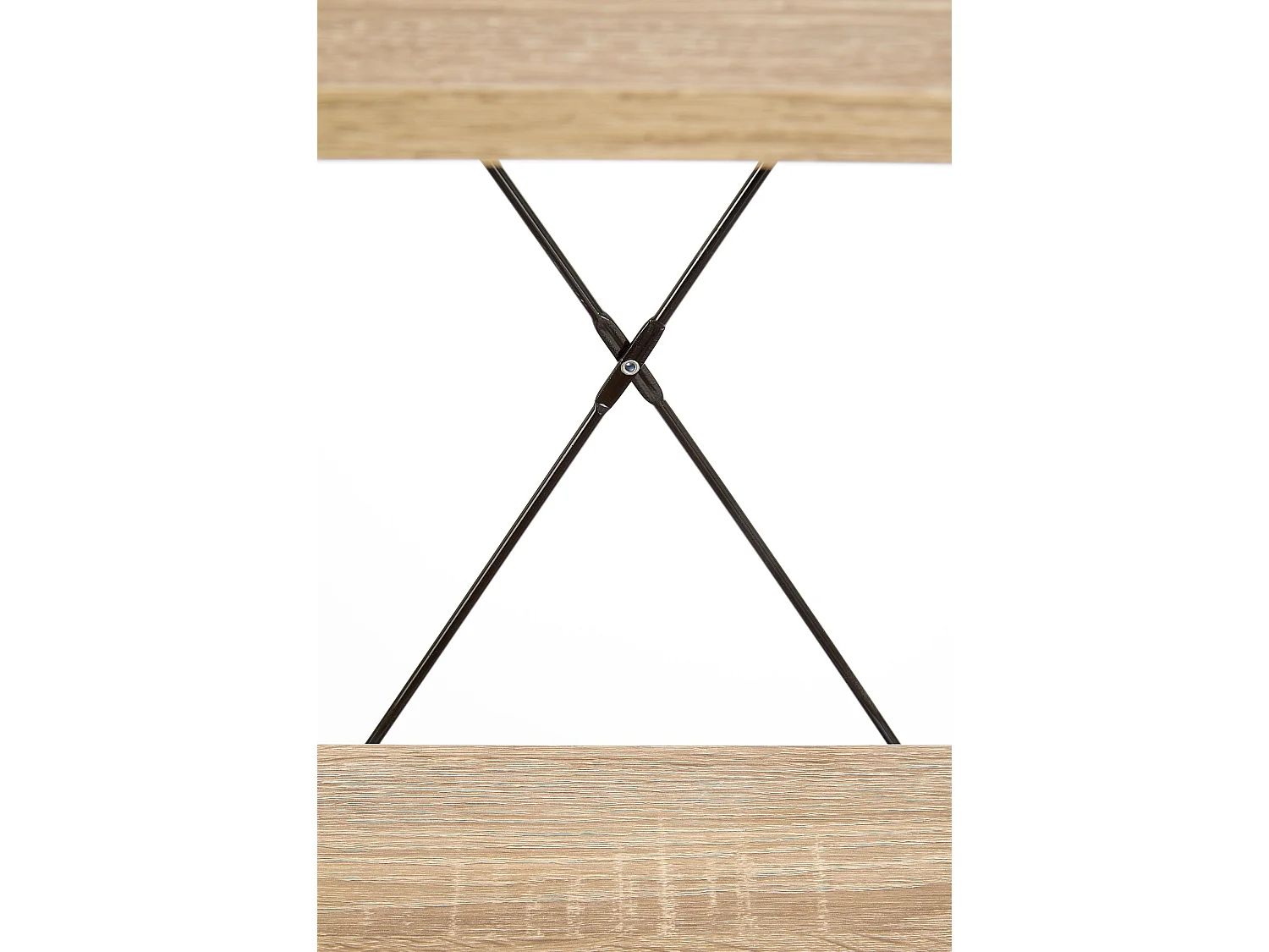 Mensola - Scala di design 60 x 148 cm stile Loggia in rovere e acciaio nero