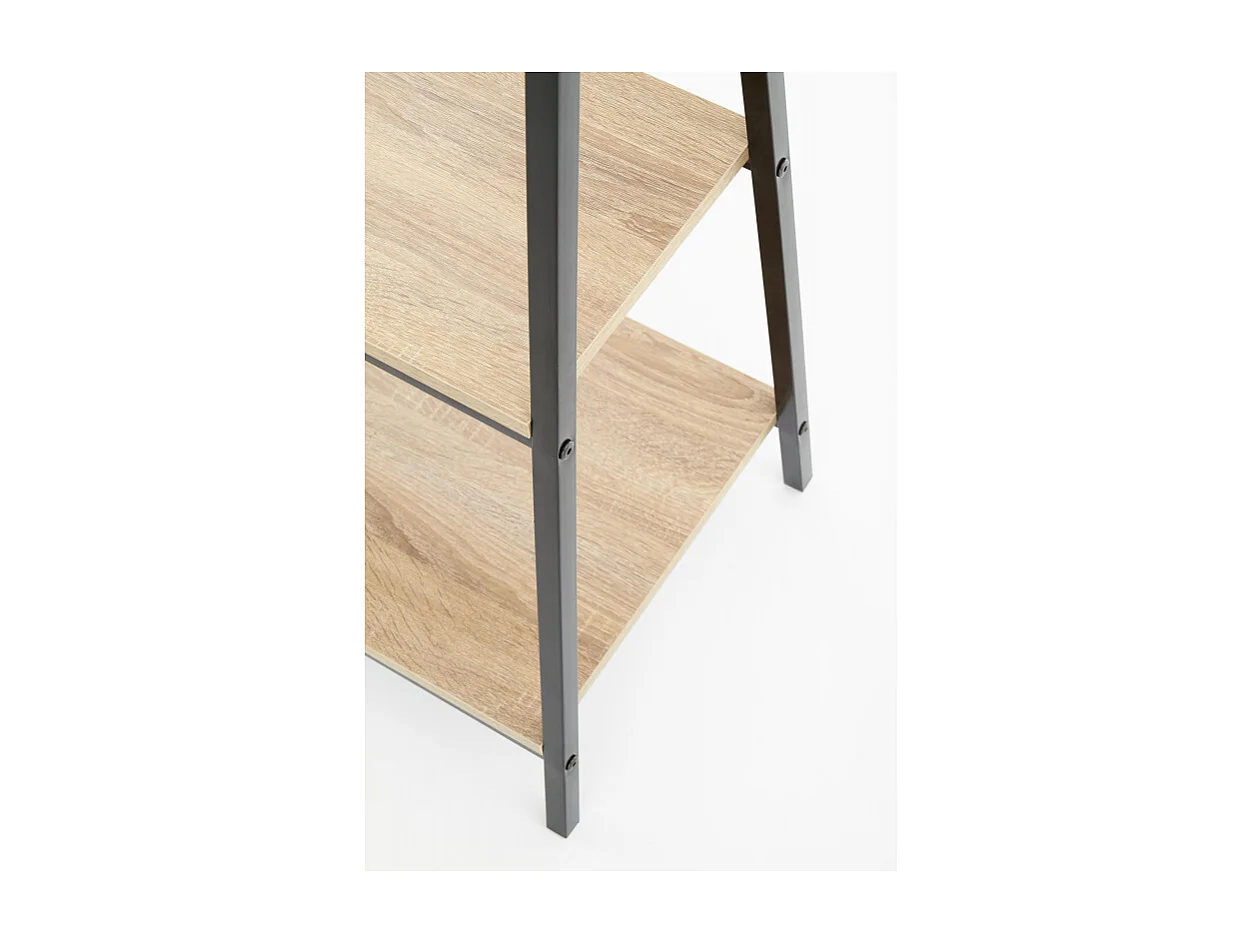 Mensola - Scala di design 60 x 148 cm stile Loggia in rovere e acciaio nero