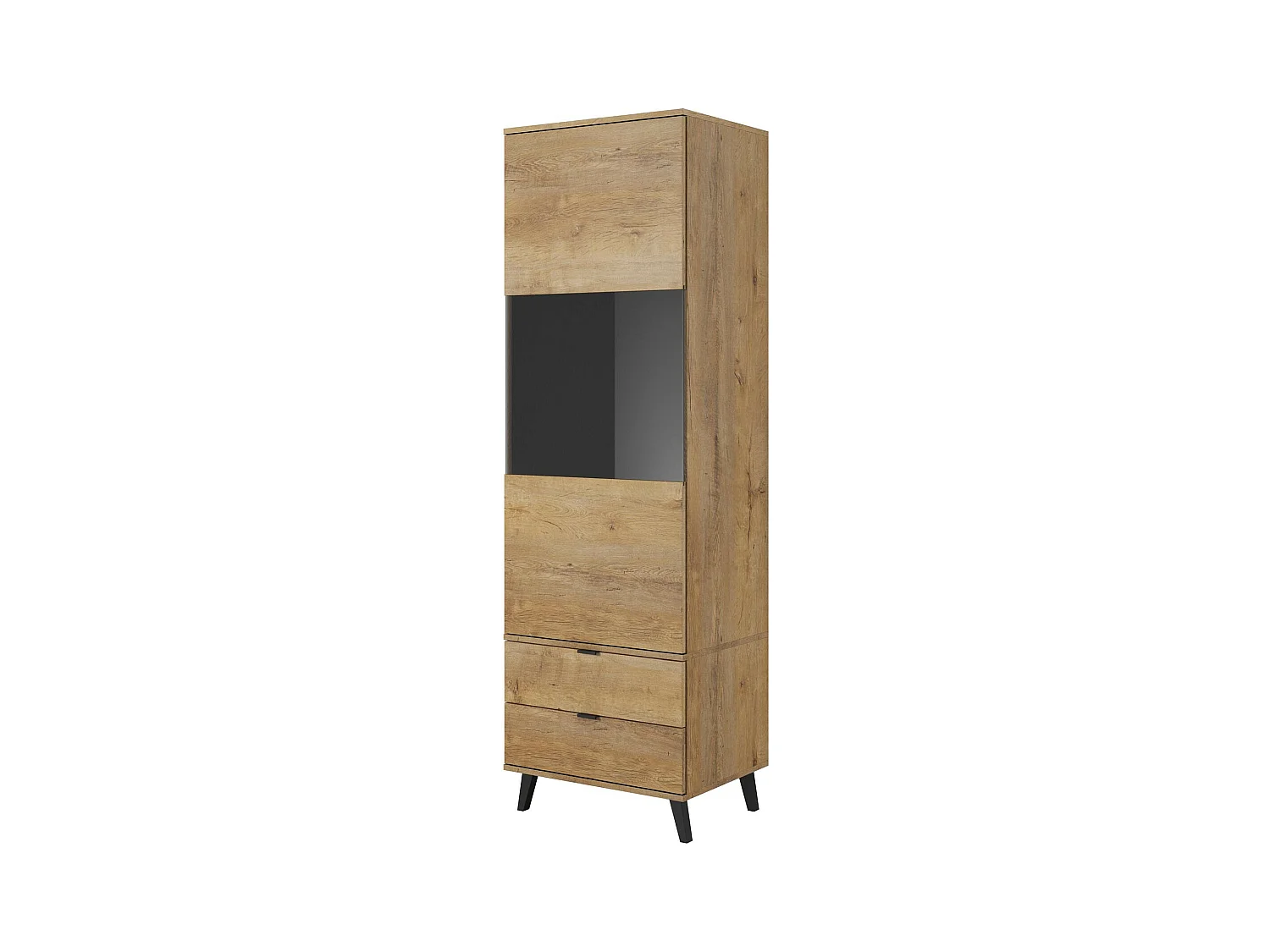 Armoire haute style chêne 60x192cm Rust