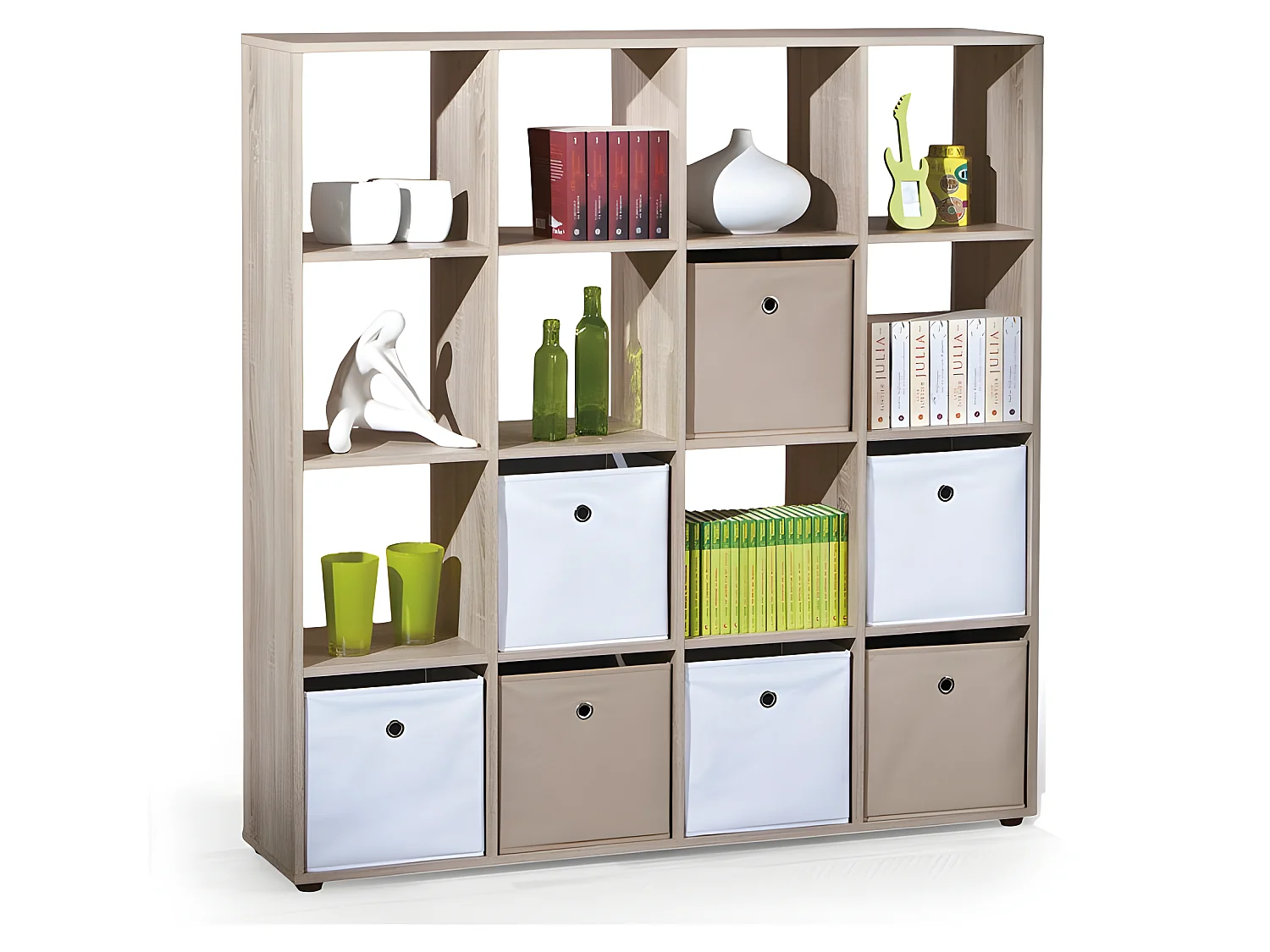 Libreria / mobile contenitore quadrato Danang in legno - Senza vani