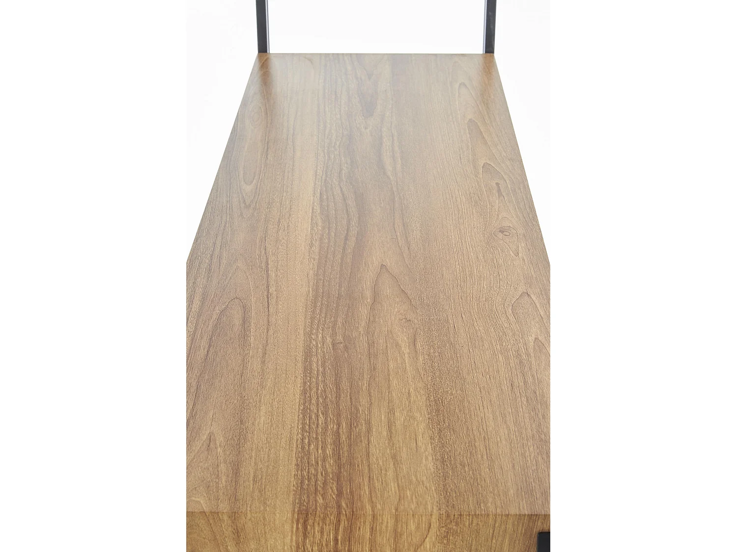 Libreria 100x155 cm stile rovere dorato e acciaio nero Aqua