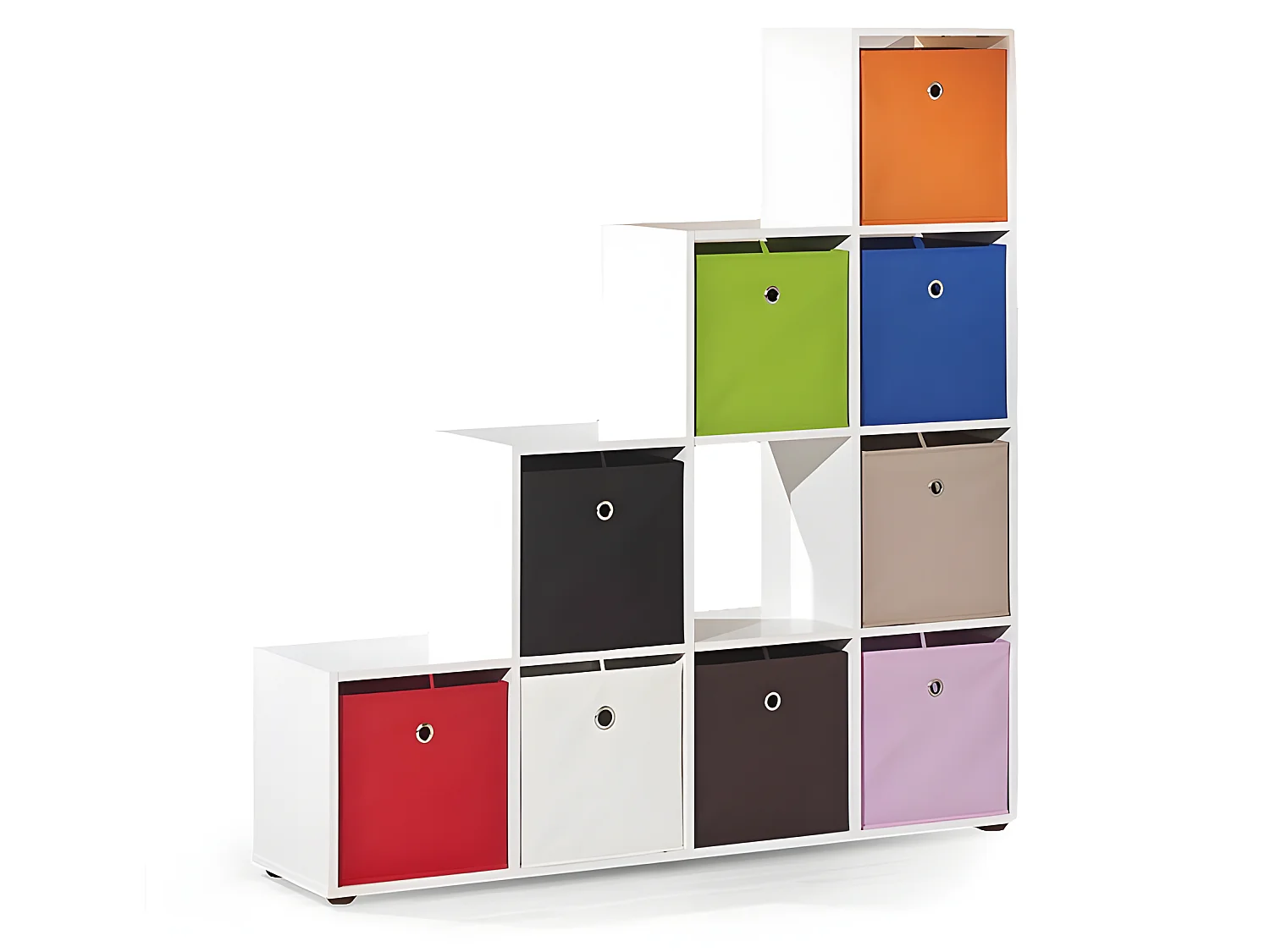 Meuble de rangement escalier blanc Danang - Vert - 3