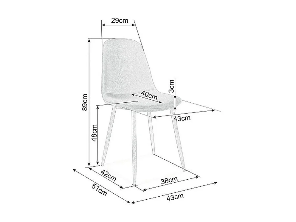 Silla de diseño Vang de metal negro y tela gris