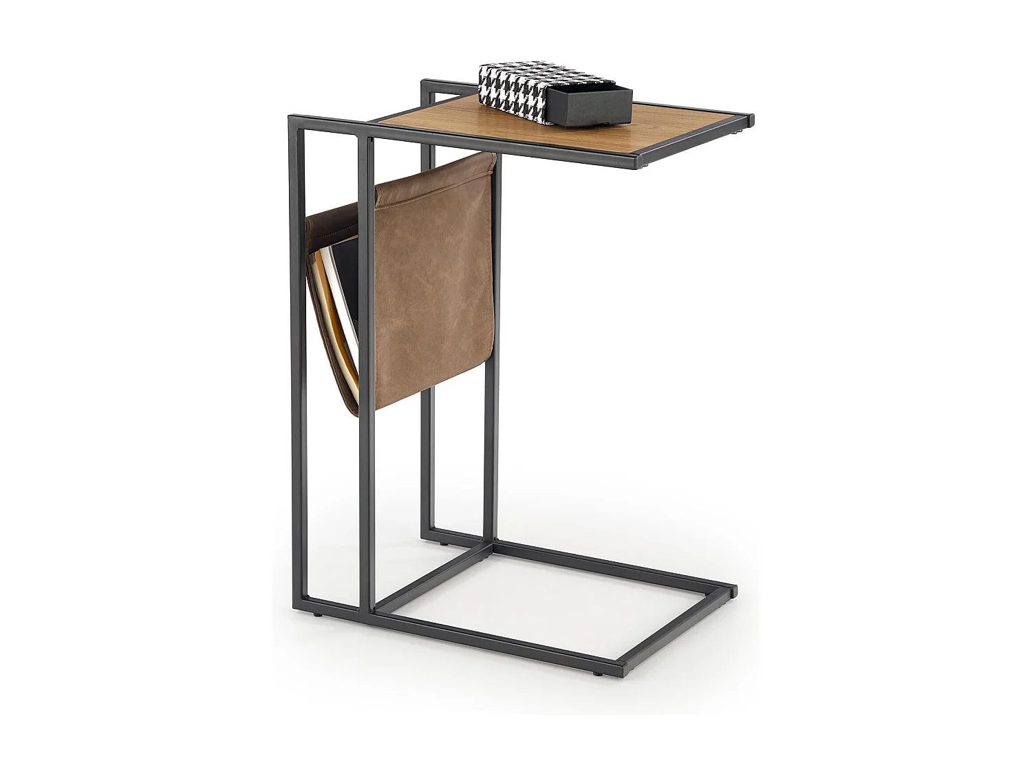 Table d'appoint industrielle avec porte-revues VINETA