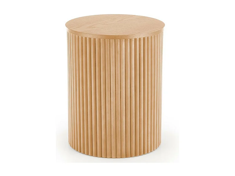 Table d'appoint ronde avec placage en bois massif MOLENE