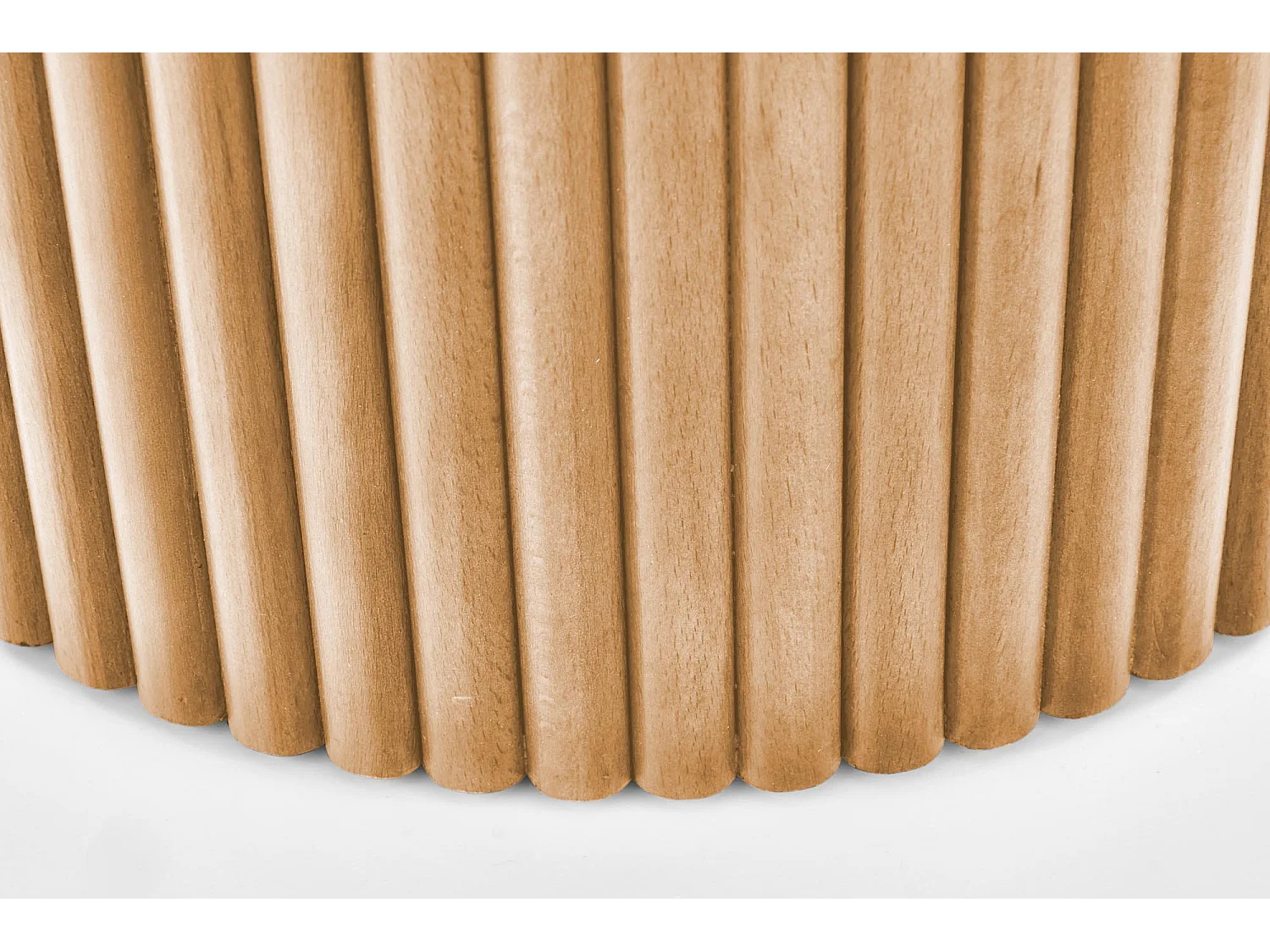 Tavolino rotondo con impiallacciatura in legno massiccio MOLENE