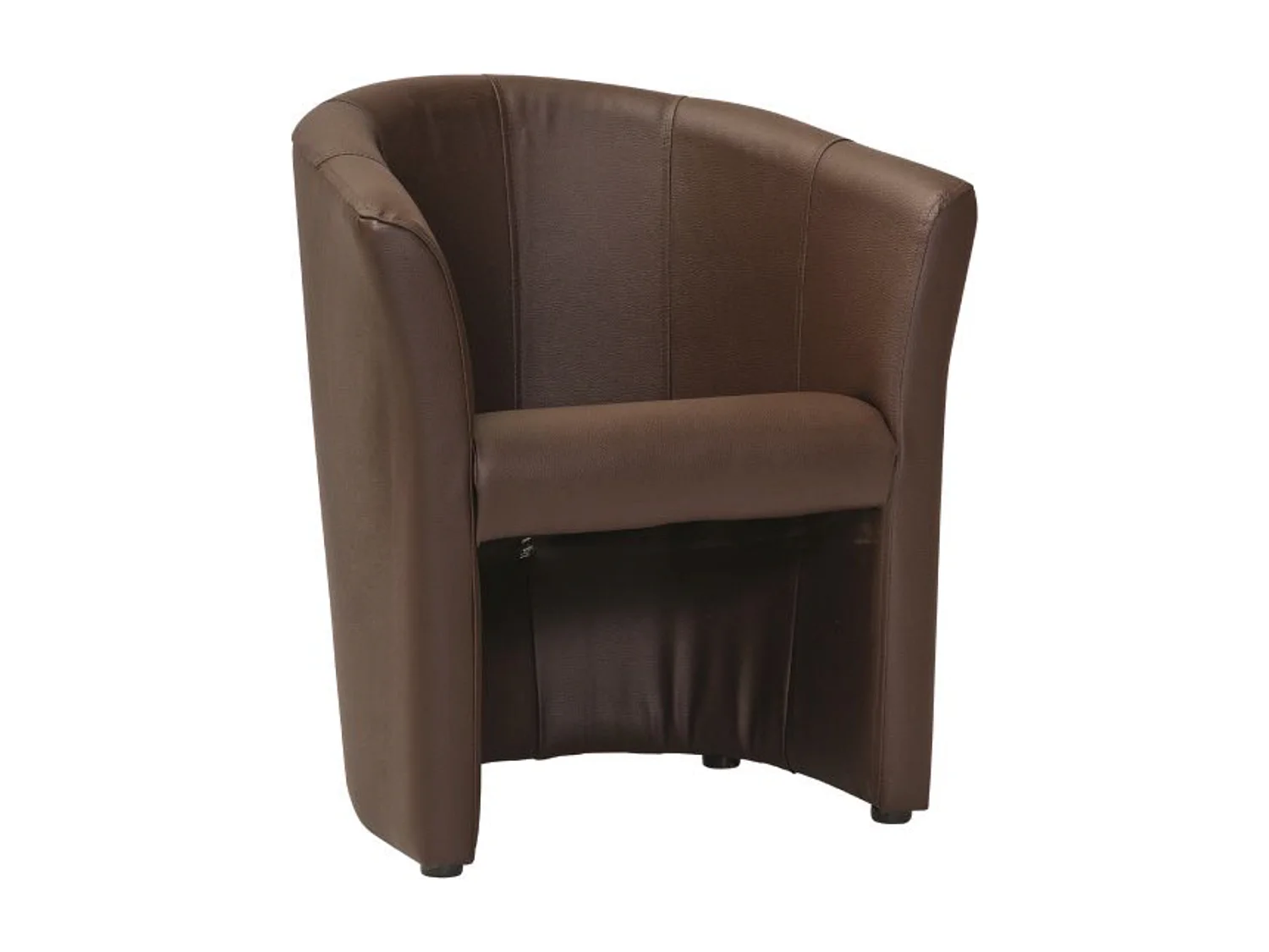 Fauteuil design confort écocuir marron Tisso
