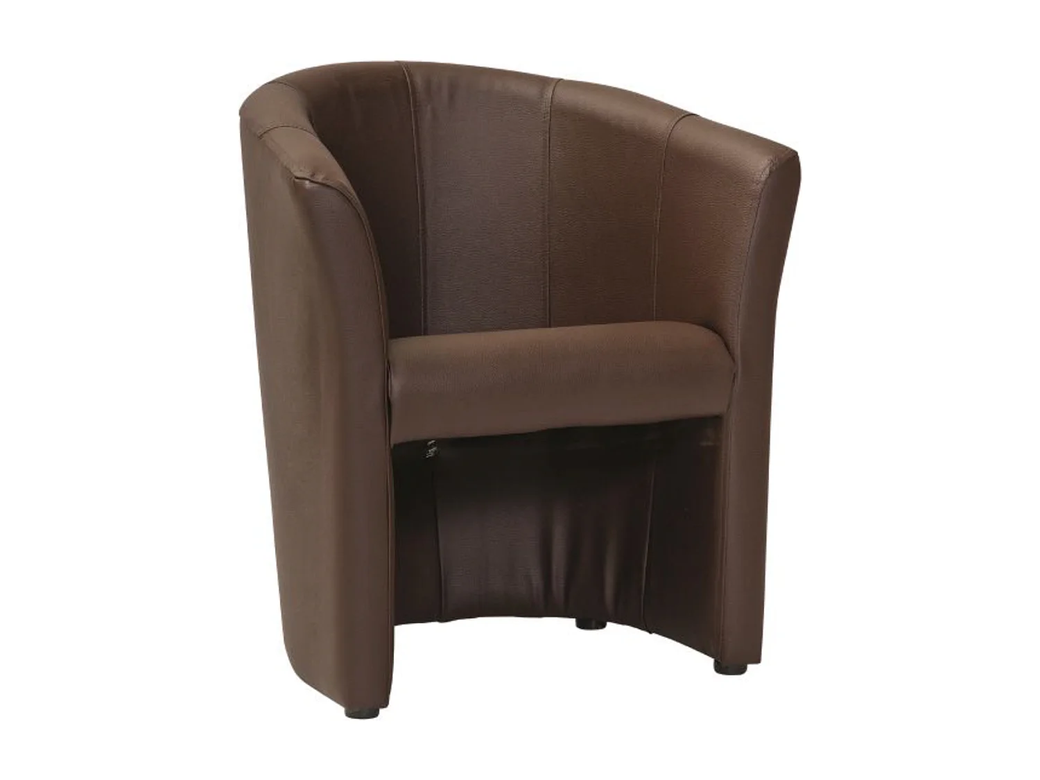Fauteuil design confort écocuir marron Tisso