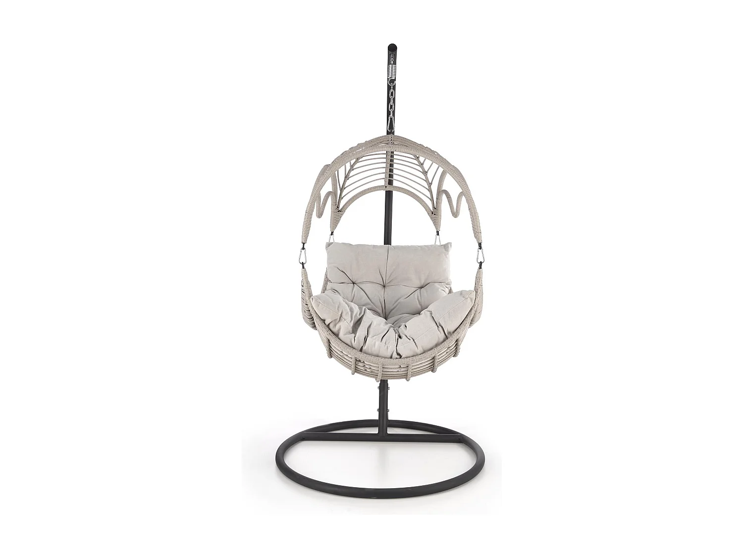 Fauteuil suspendu gris clair en rotin synthétique Gardena