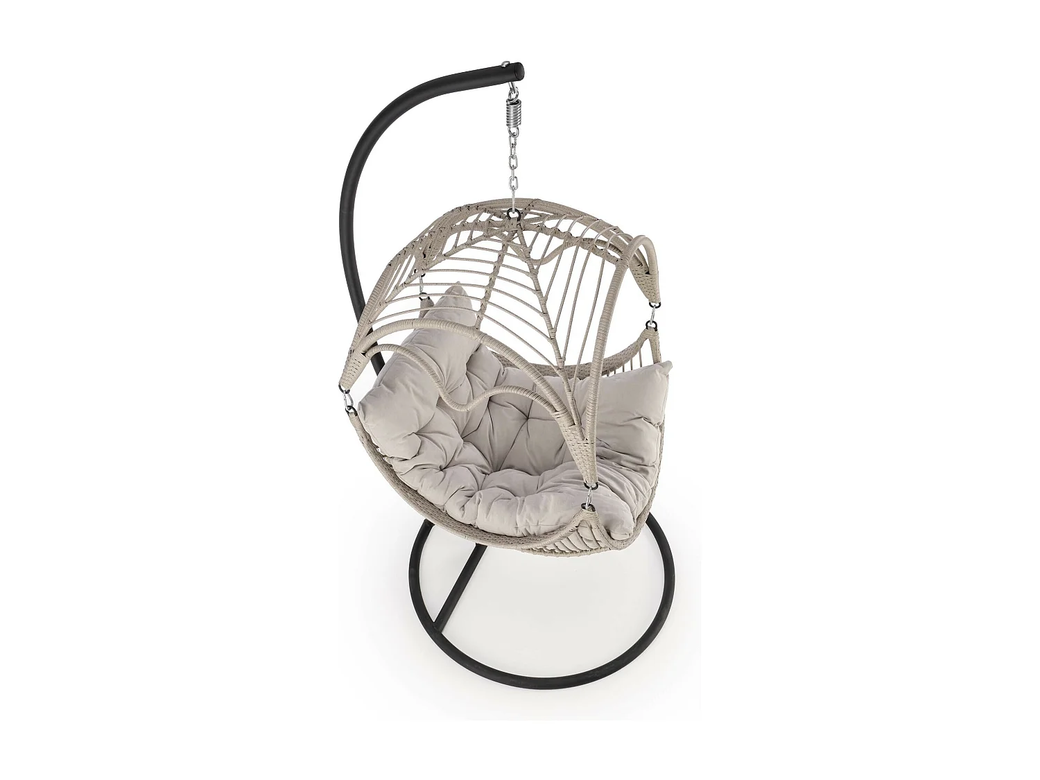 Fauteuil suspendu gris clair en rotin synthétique Gardena