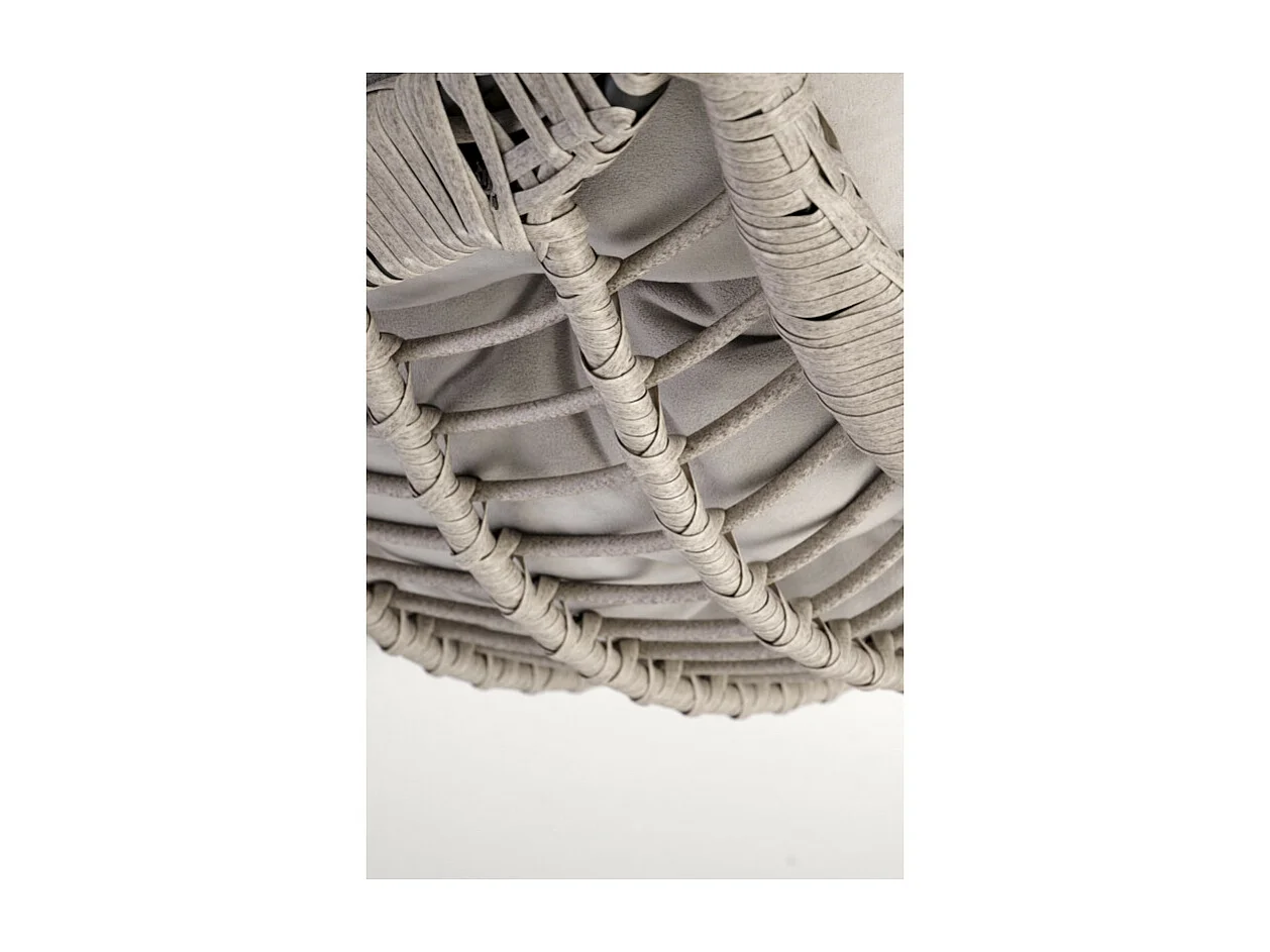 Fauteuil suspendu gris clair en rotin synthétique Gardena