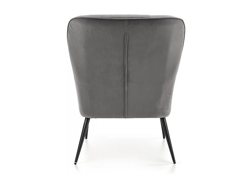 Fauteuil tissu beige et pied en métal noir TOBBY