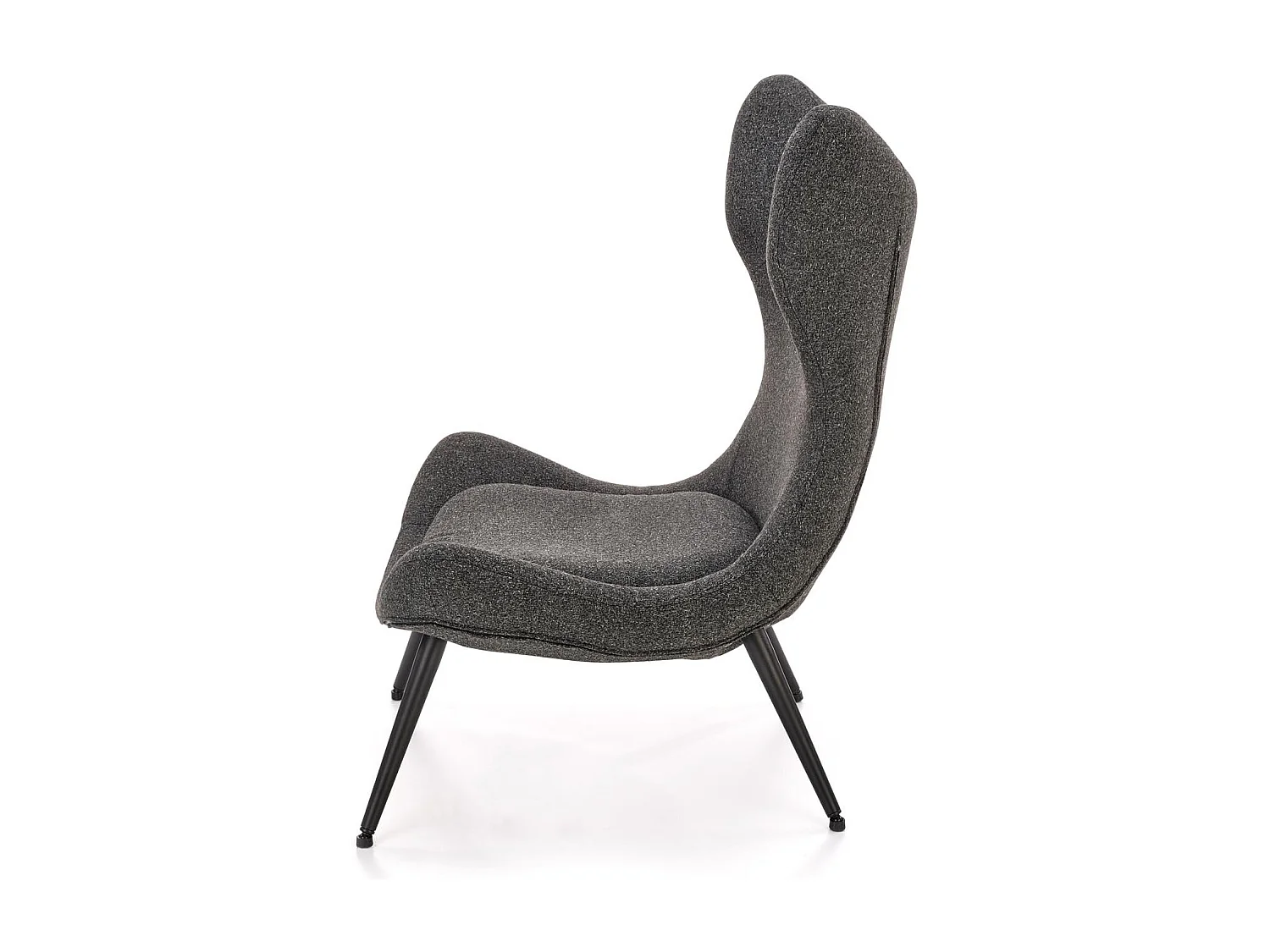 Sedia lounge contemporanea in tessuto grigio FRAGAN