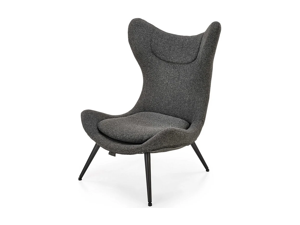 Fauteuil lounge contemporain en tissu gris FRAGAN