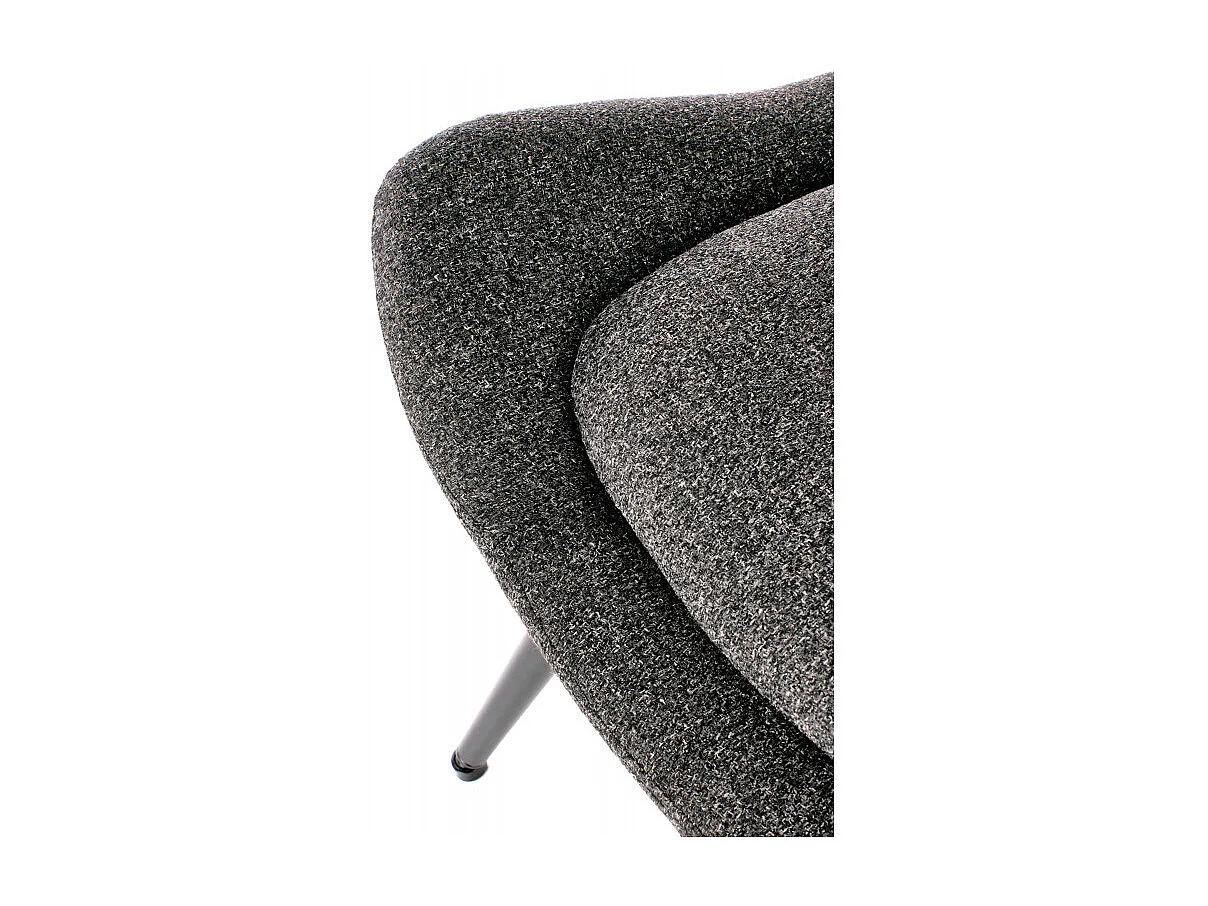 Fauteuil lounge contemporain en tissu gris FRAGAN
