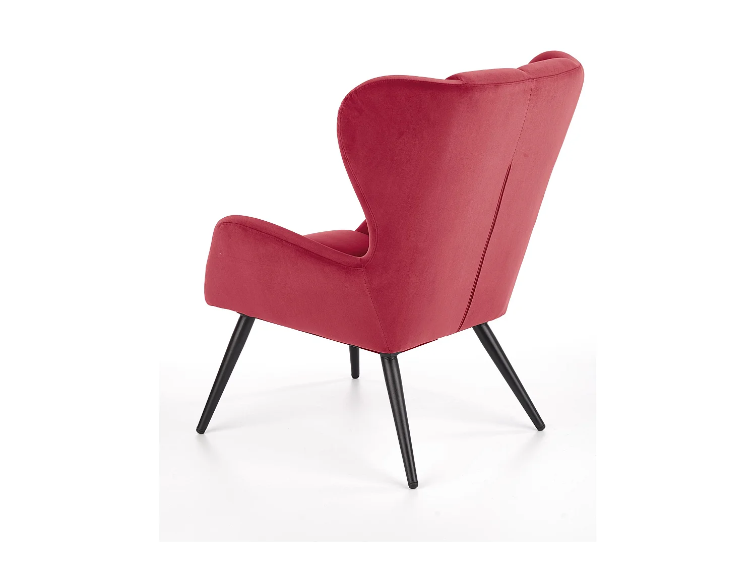 Poltrona contemporanea in velluto bordeaux GLASGOW