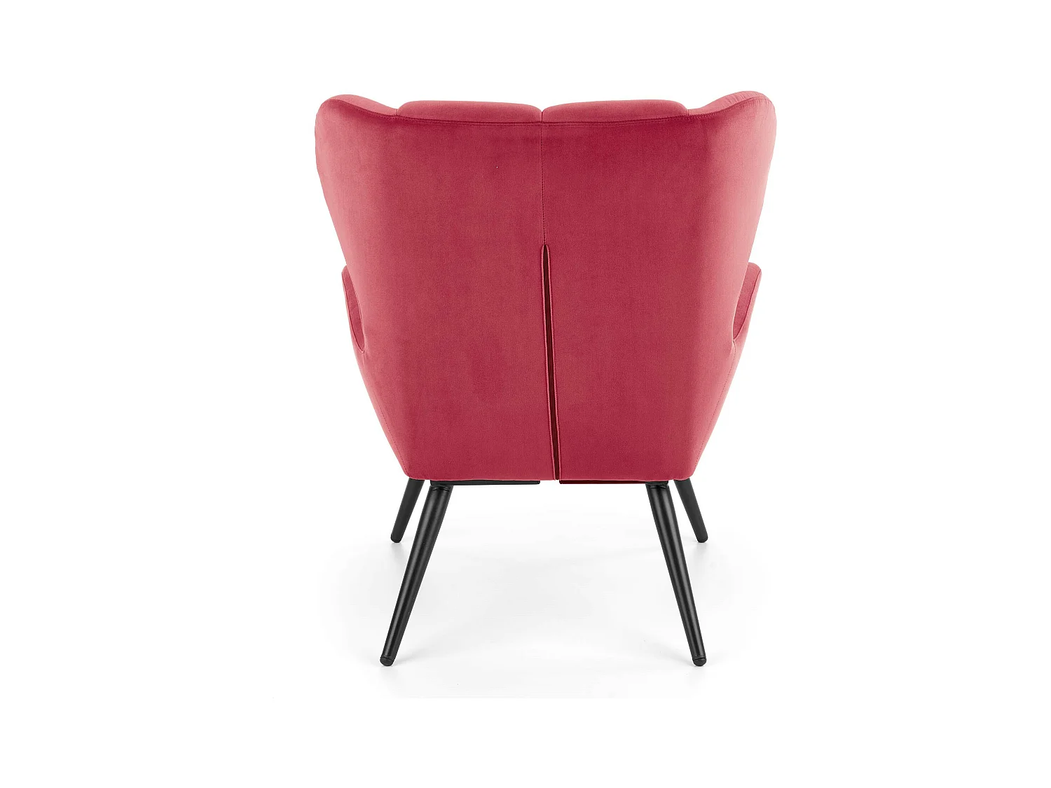 Poltrona contemporanea in velluto bordeaux GLASGOW