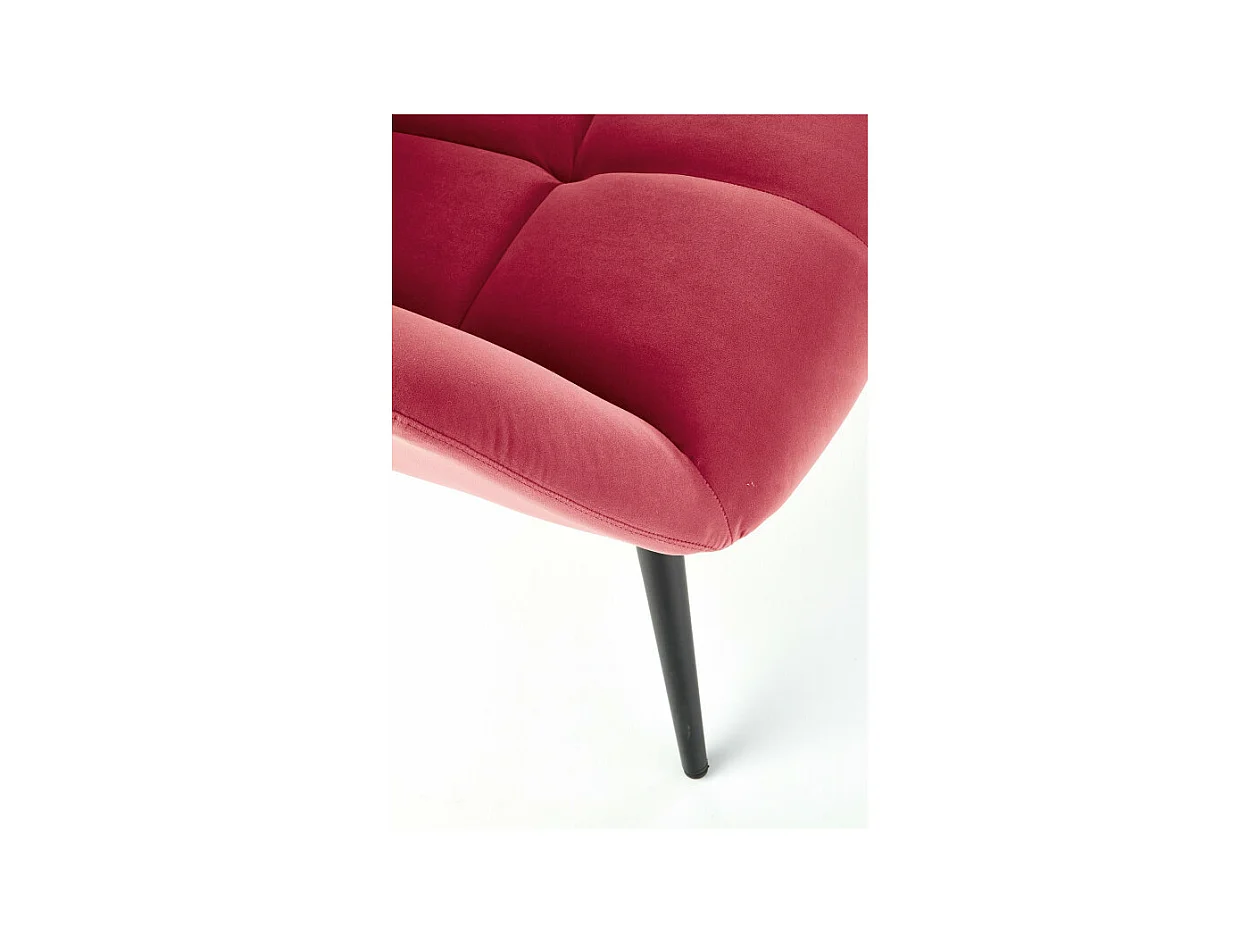 Poltrona contemporanea in velluto bordeaux GLASGOW