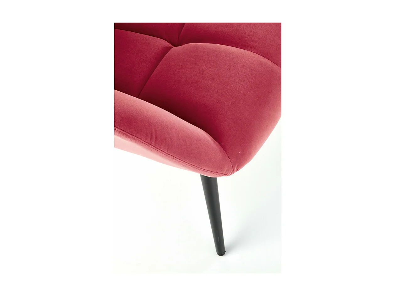 Sillón contemporáneo de terciopelo burdeos GLASGOW