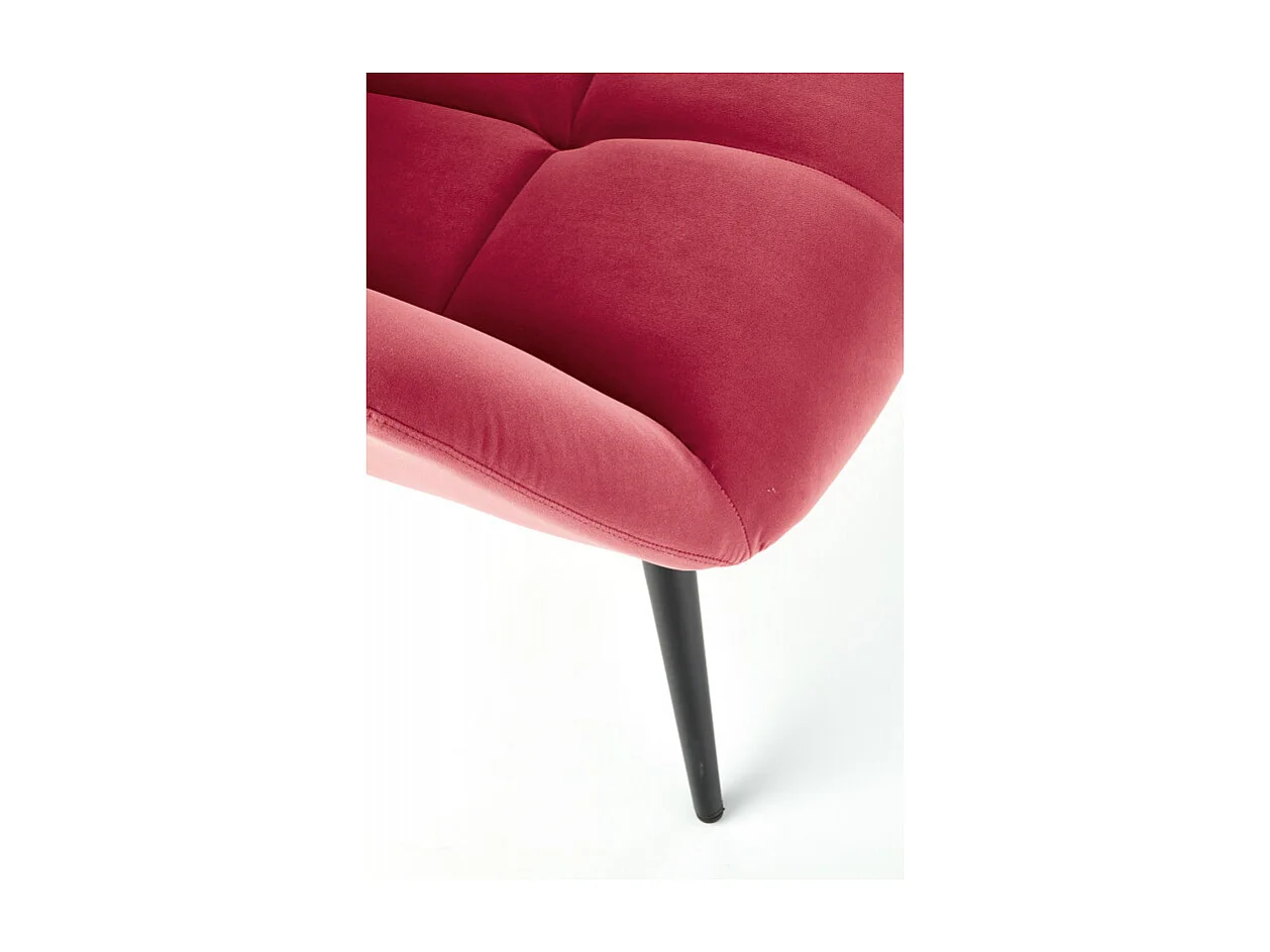 Poltrona contemporanea in velluto bordeaux GLASGOW