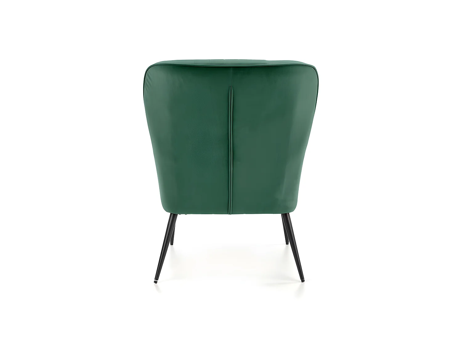 Fauteuil en tissu gris et pieds métal noir TOBBY