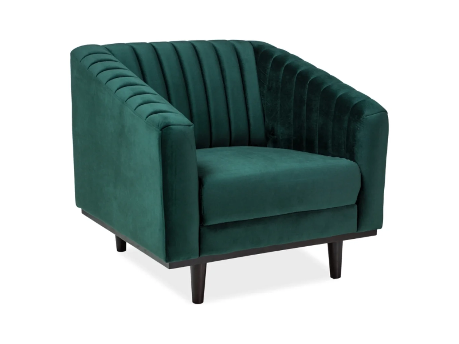 Fauteuil design velours vert 83 cm Golt