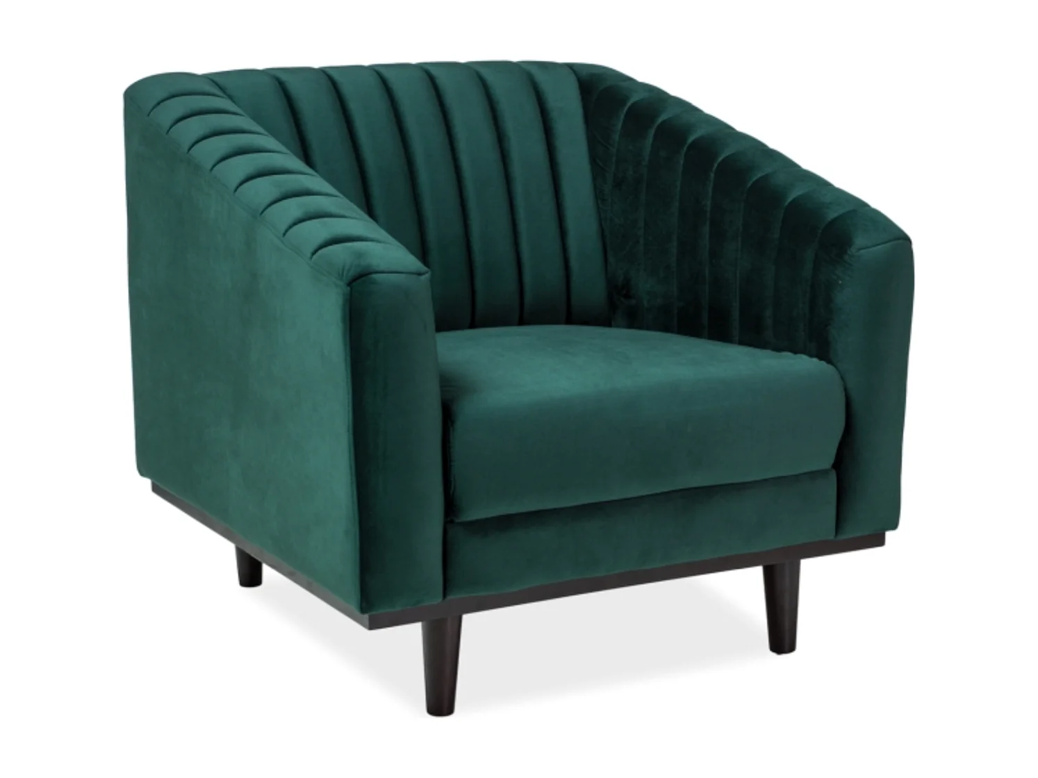 Fauteuil design velours vert 83 cm Golt