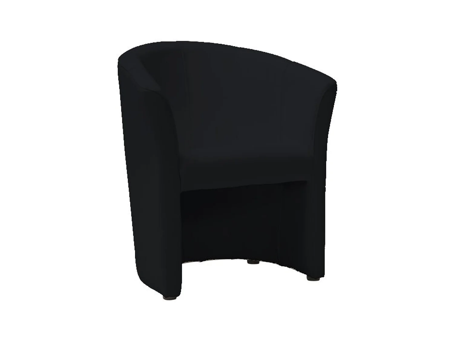 Fauteuil design confort écocuir noir Tisso