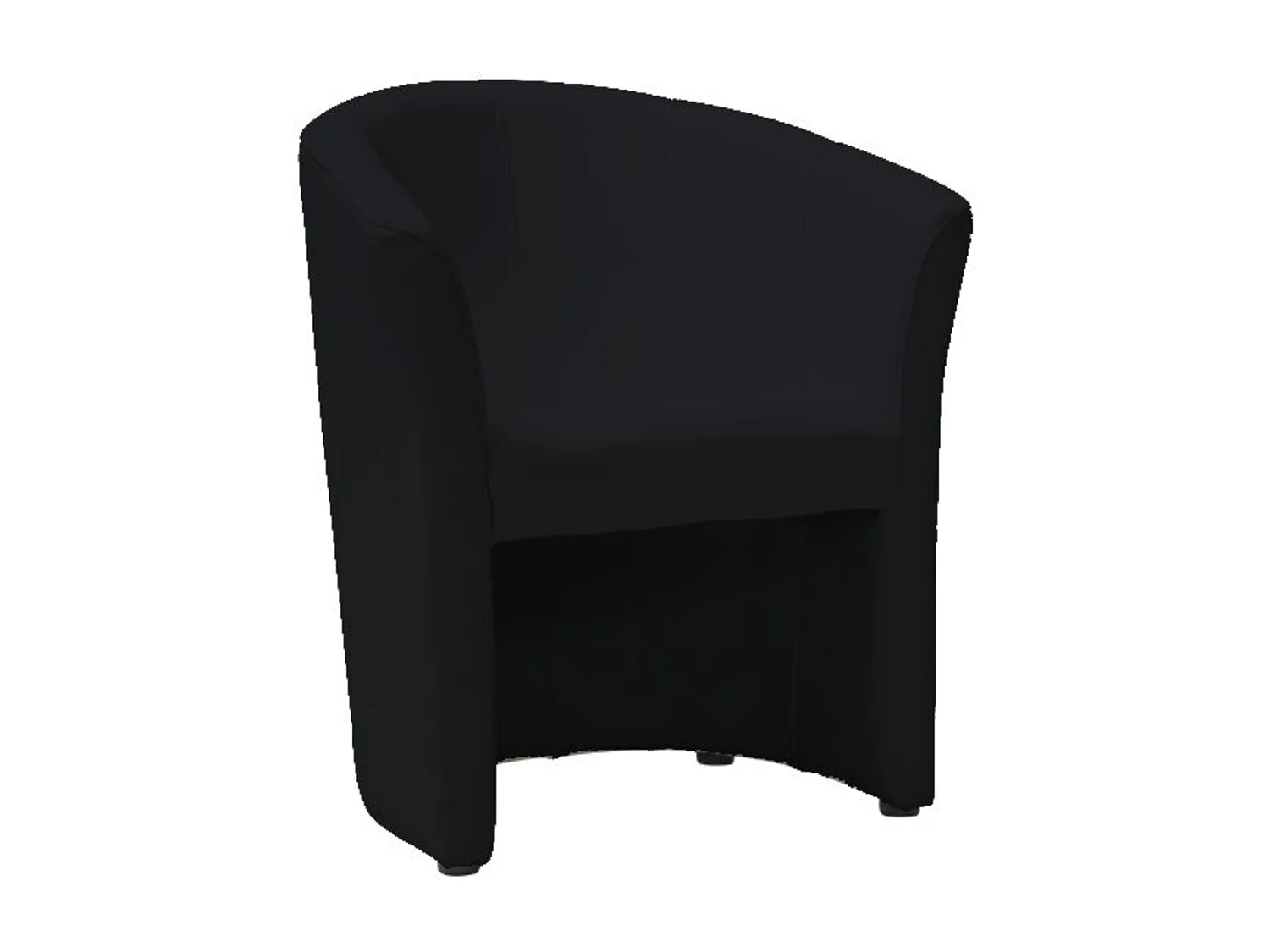 Fauteuil design confort écocuir noir Tisso