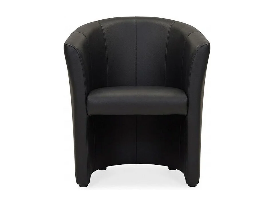 Fauteuil design confort écocuir noir Tisso