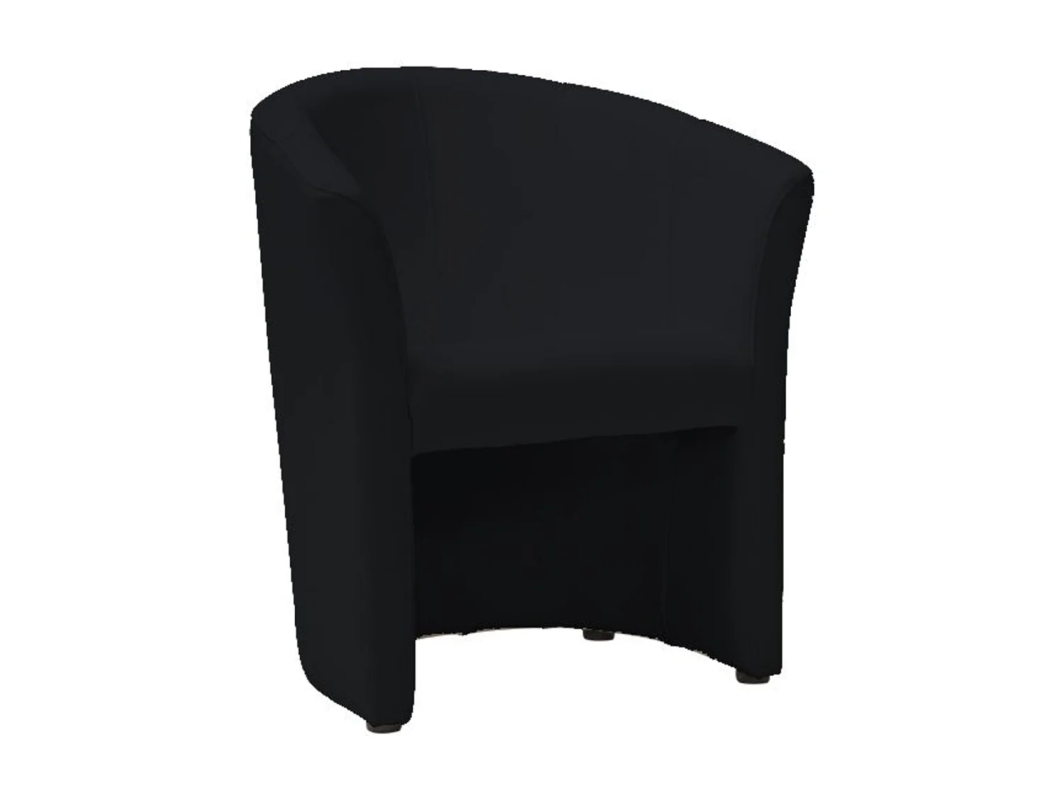 Fauteuil design confort écocuir noir Tisso