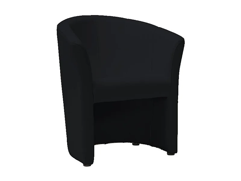 Fauteuil design confort écocuir noir Tisso