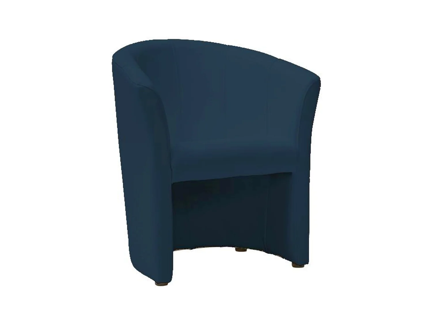 Fauteuil design confort écocuir bleu marine Tisso