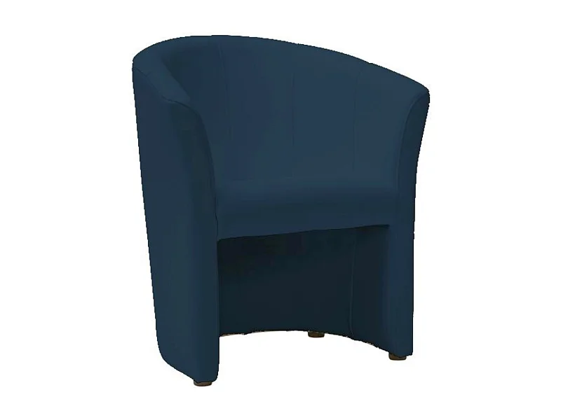 Sillón confort de ecopiel azul marino Tisso