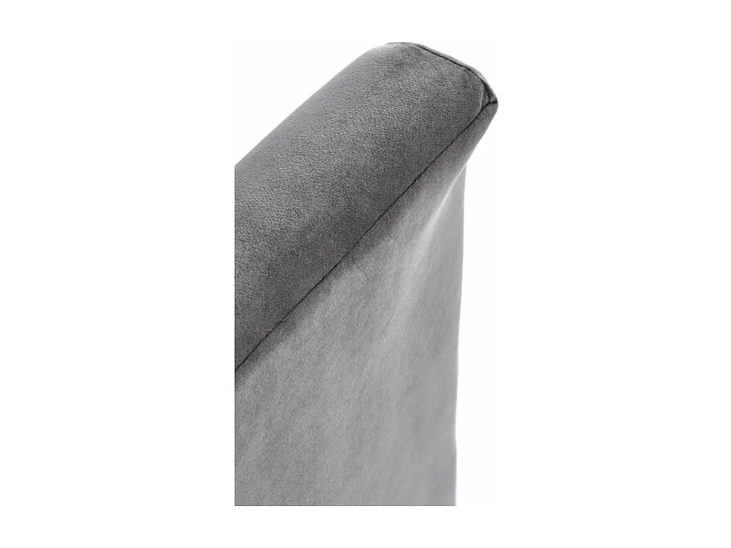 Fauteuil lounge en velours gris avec pieds en bois massif KELEN