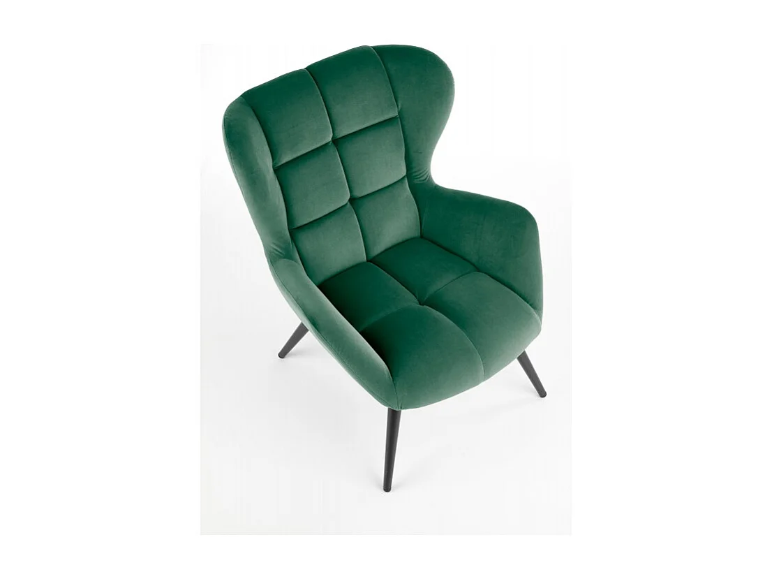GLASGOW sillón contemporáneo de terciopelo verde