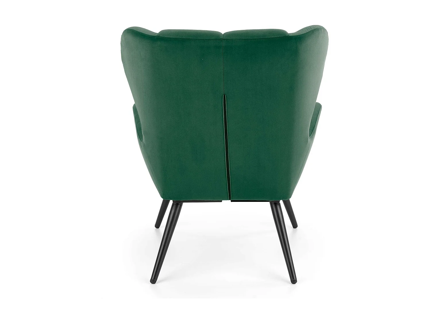Fauteuil contemporain en velours vert GLASGOW