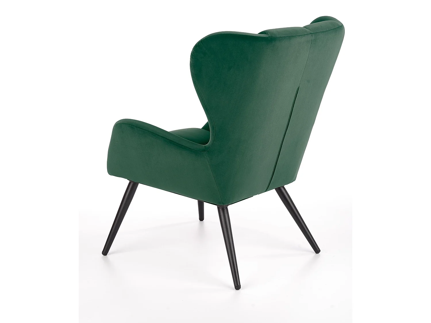 Fauteuil contemporain en velours vert GLASGOW