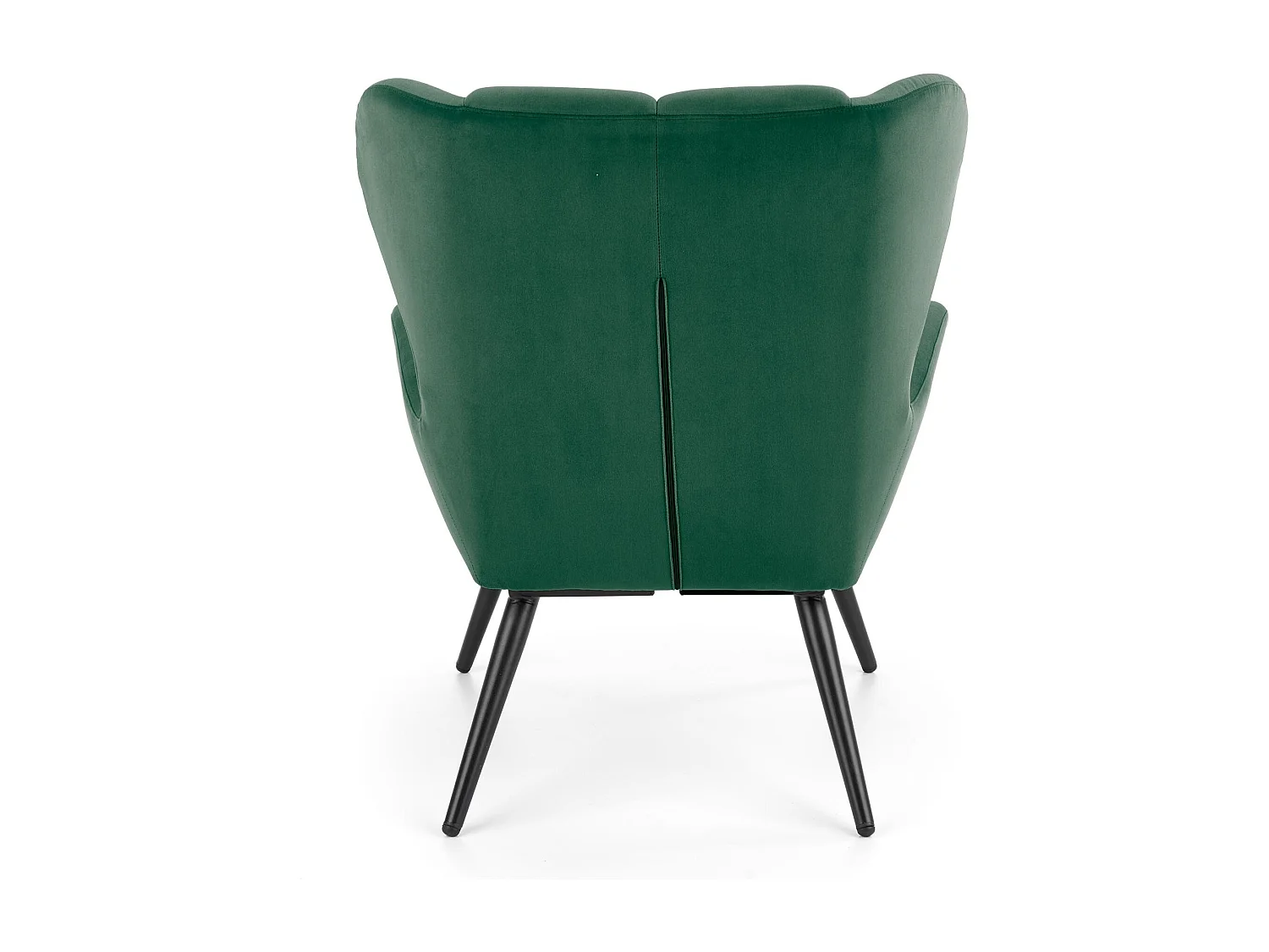Fauteuil contemporain en velours vert GLASGOW