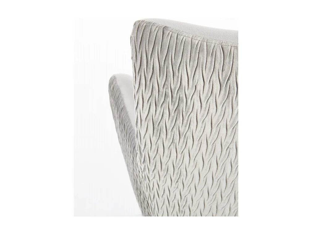 Fauteuil en velours beige avec pieds noirs en métal Glasgow