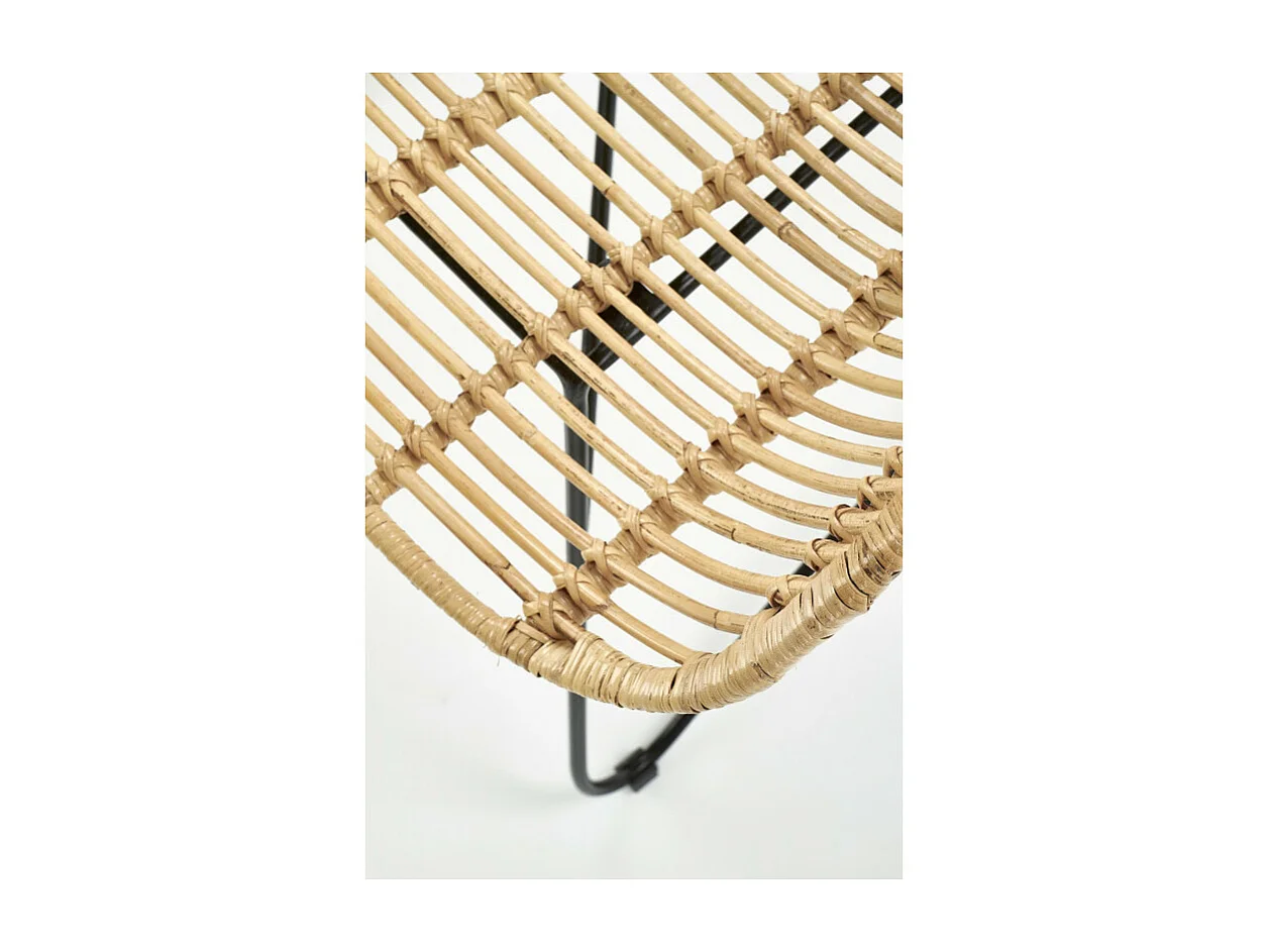 Sillón tradicional Enna de ratán y metal