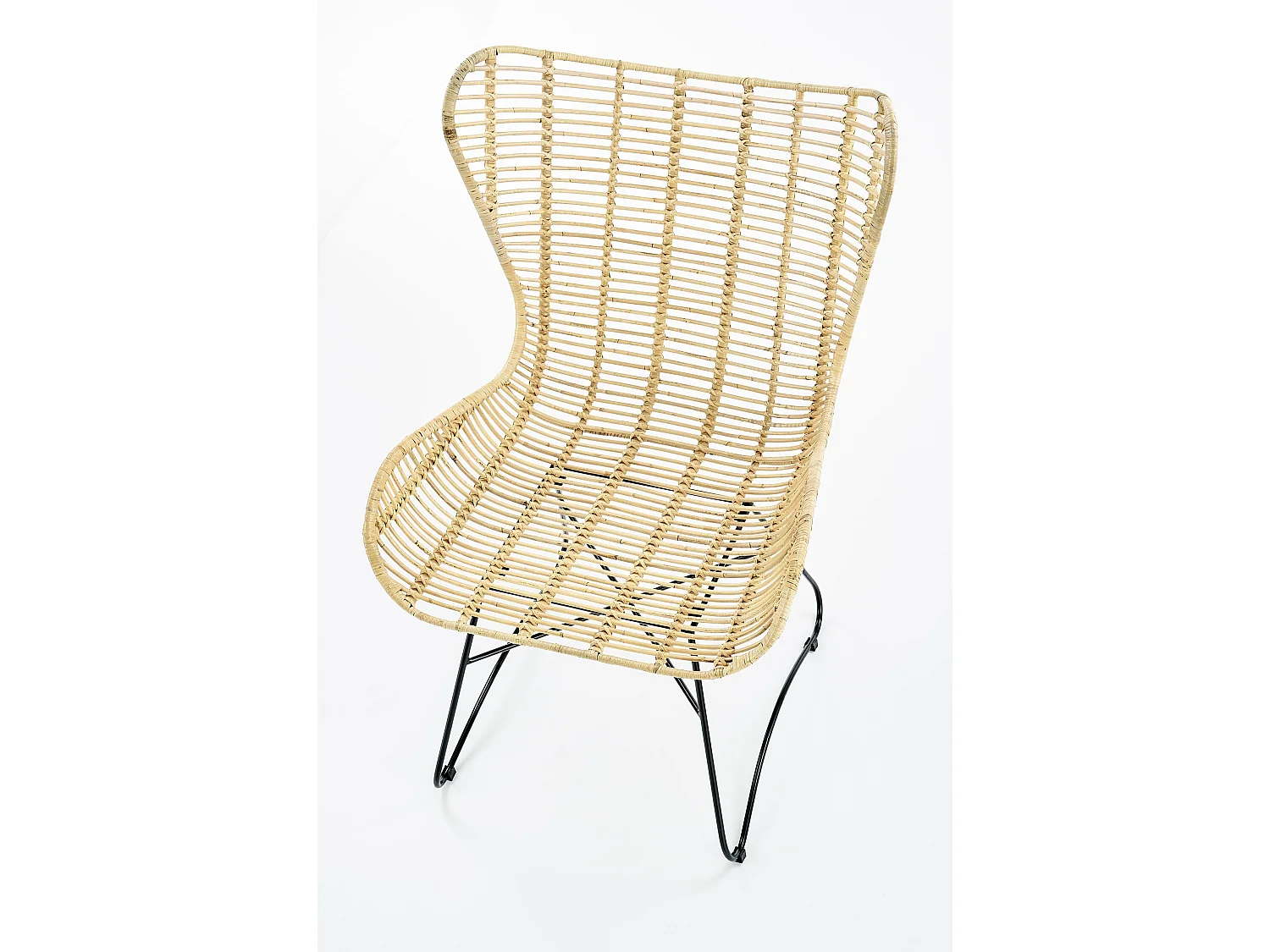 Sillón tradicional Enna de ratán y metal