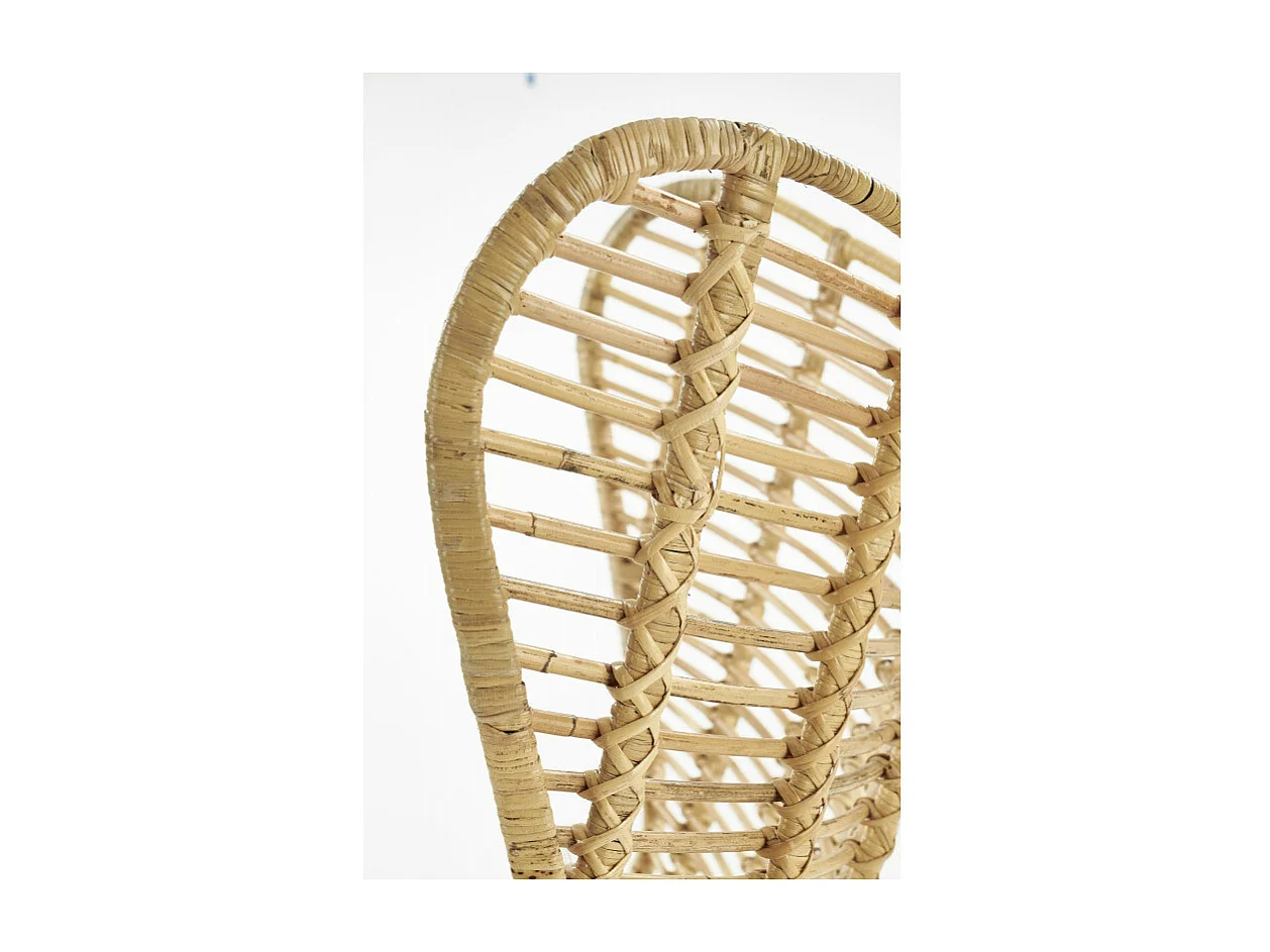 Sillón tradicional Enna de ratán y metal