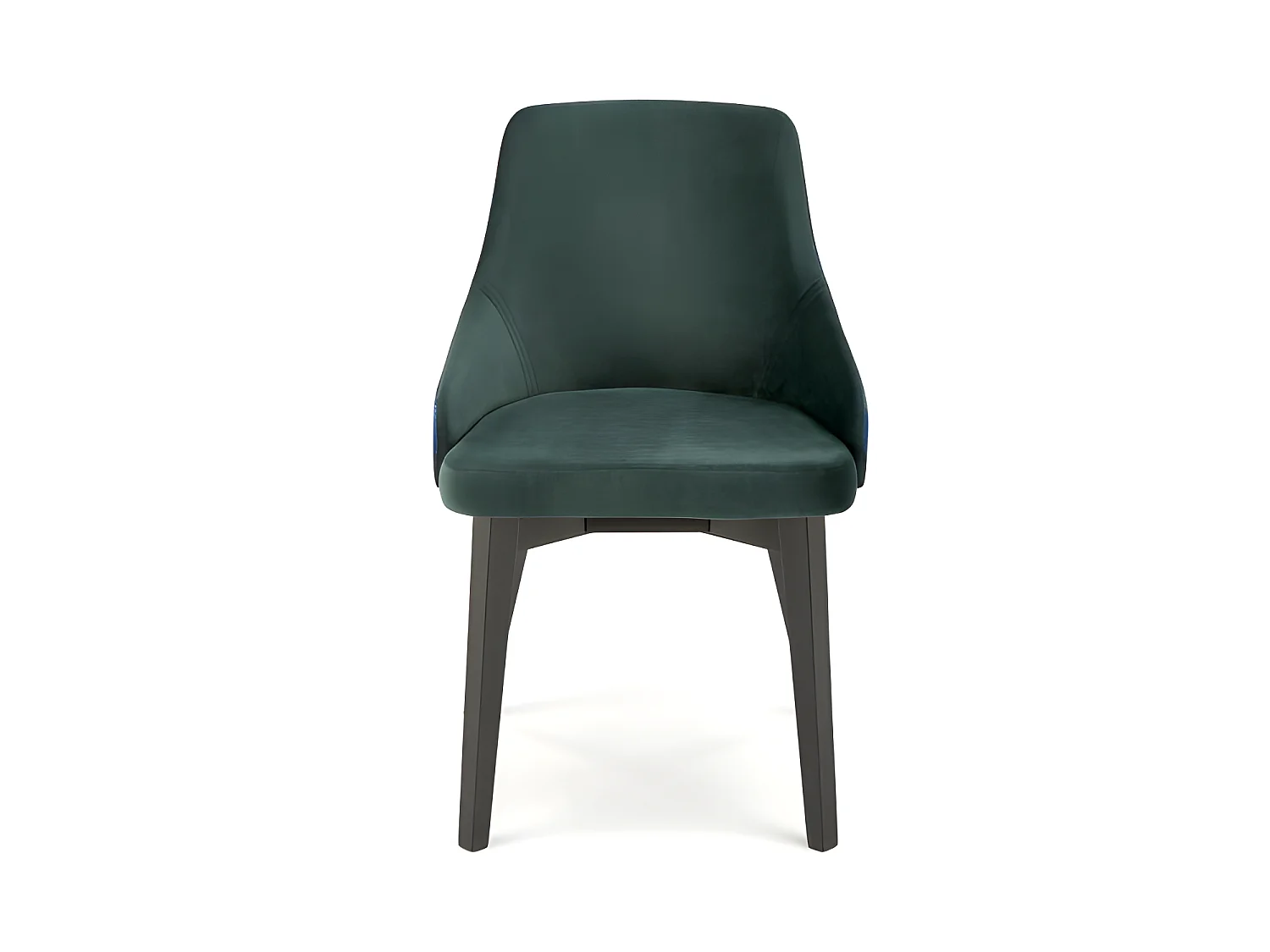 Chaise en velours vert foncé avec dossier multicolore Andrea