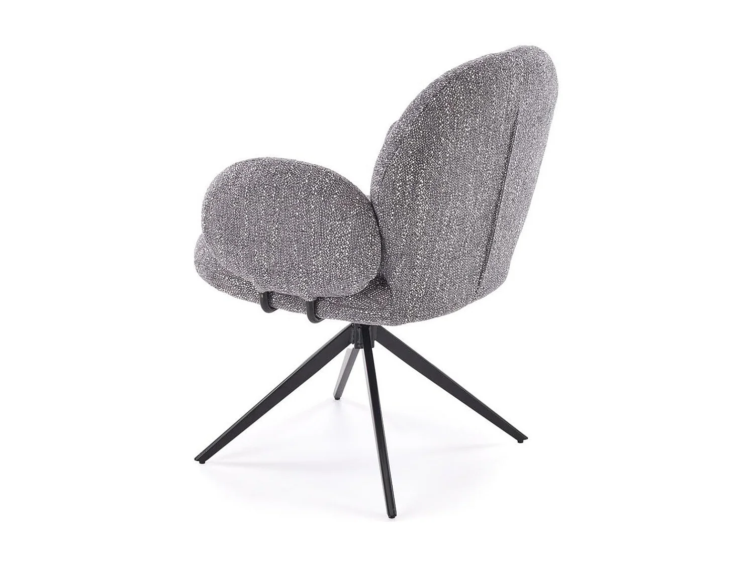 Silla de terciopelo azul oscuro con respaldo Andrea multicolor